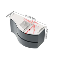 Modern Floating Bathroom Vanity with Integrated Stone Resin Sink Dimensions