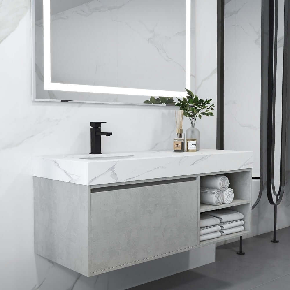 Modern Floating Bathroom Vanity With Undermount Ceramic Sink