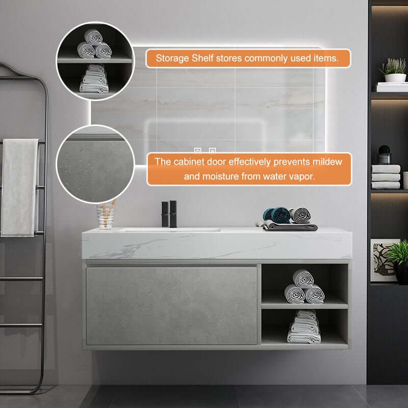 Modern Floating Bathroom Vanity With Undermount Ceramic Sink