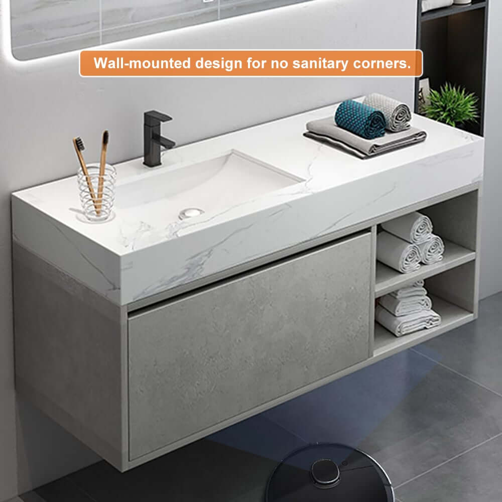 Modern Floating Bathroom Vanity With Undermount Ceramic Sink