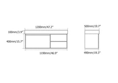 Modern Floating Bathroom Vanity With Undermount Ceramic Sink Dimensions