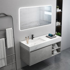 Modern Floating Bathroom Vanity With Undermount Ceramic Sink Main Product Image