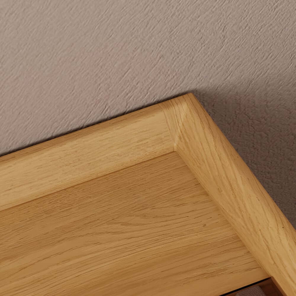 Modern Floating Nightstand With Glass Top And Drawers