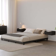 Modern Floating Nightstand with LED & Charging Options