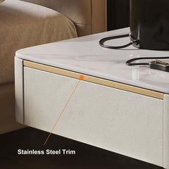 Modern Floating Nightstand With Sintered Stone Top