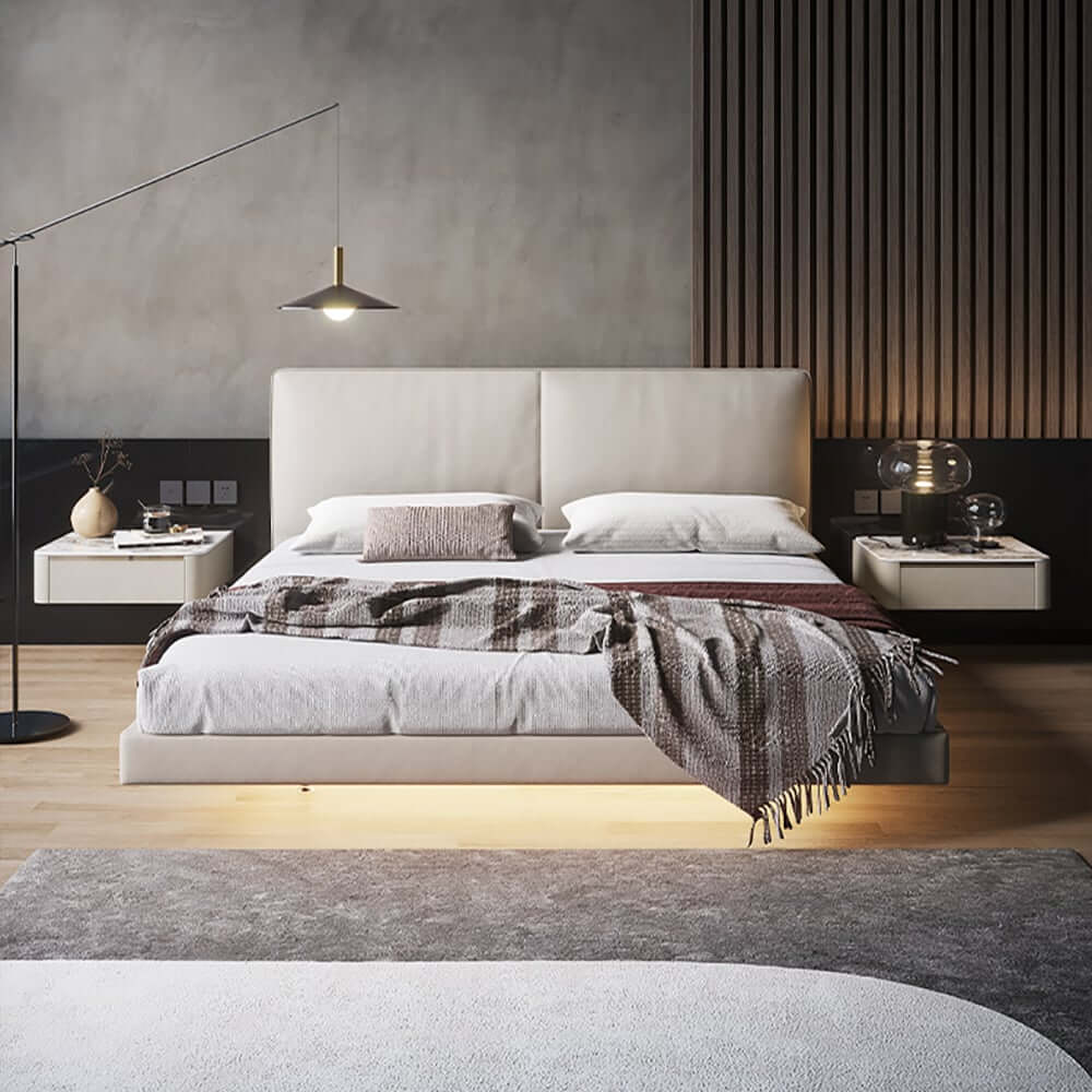 Modern Floating Nightstand With Sintered Stone Top