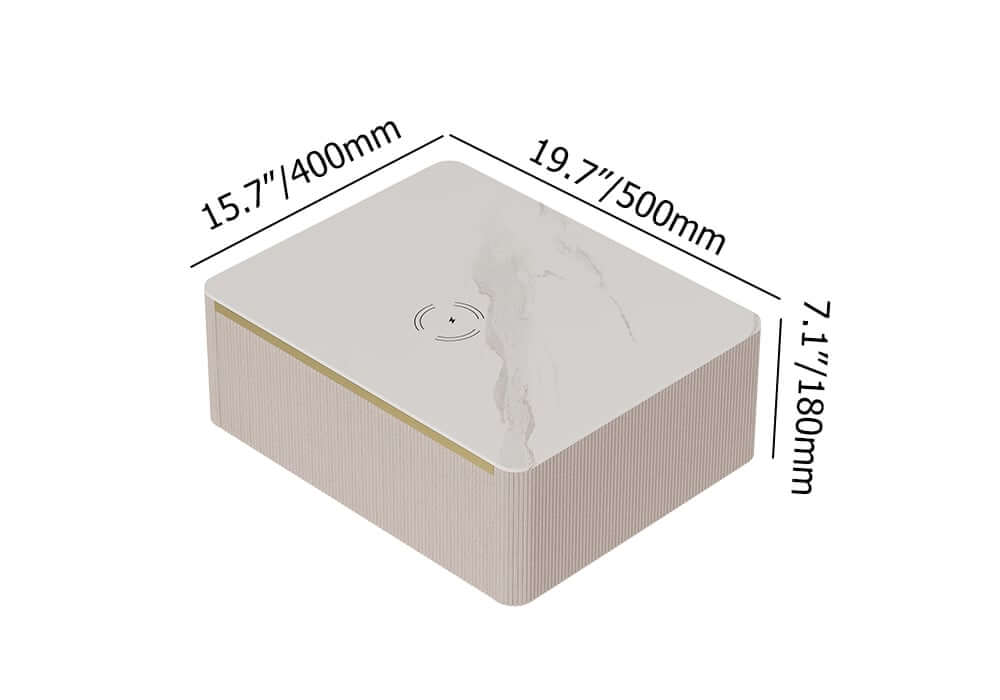 Modern Floating Nightstand With Sintered Stone Top Dimensions