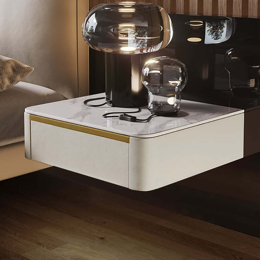 Modern Floating Nightstand With Sintered Stone Top Main Product Image