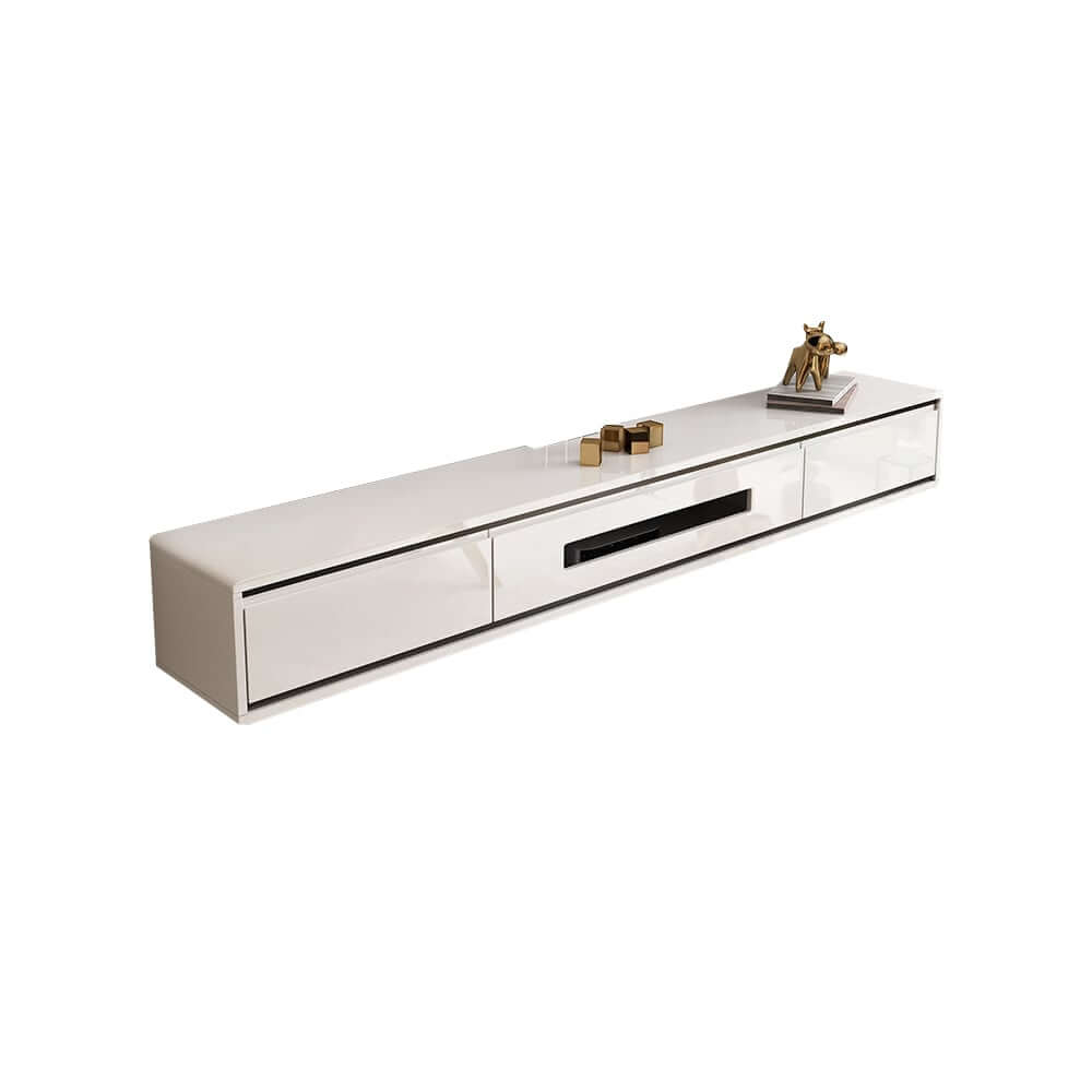 Modern Floating TV Stand With Drawers And Cable Management