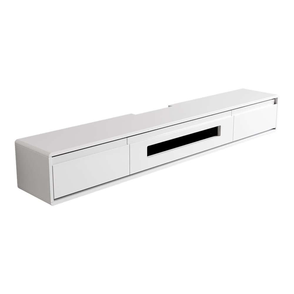 Modern Floating TV Stand With Drawers And Cable Management