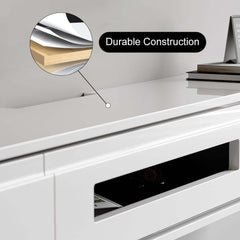 Modern Floating TV Stand With Drawers And Cable Management