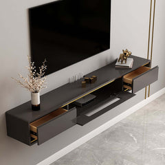 Modern Floating TV Stand With Drawers And Cable Management