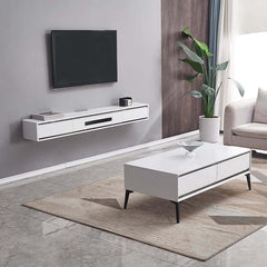 Modern Floating TV Stand With Drawers And Cable Management