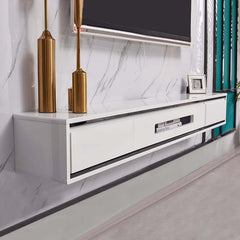 Modern Floating TV Stand With Drawers And Cable Management