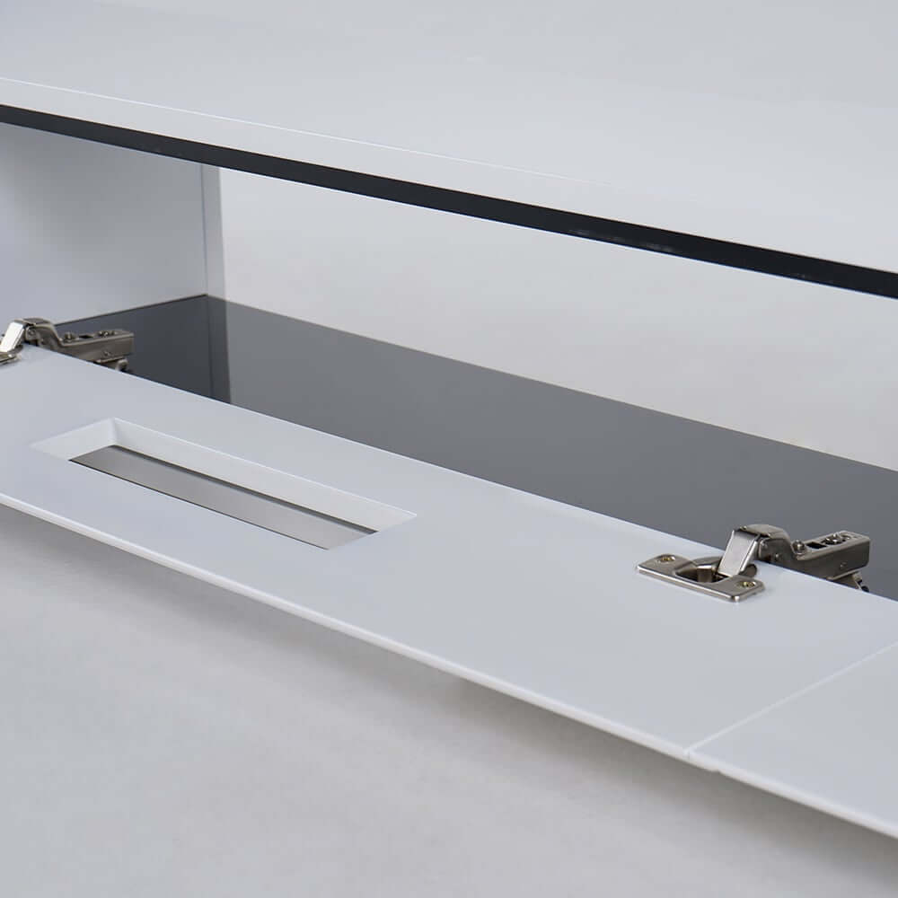 Modern Floating TV Stand With Drawers And Cable Management