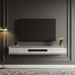 Modern Floating TV Stand With Drawers And Cable Management