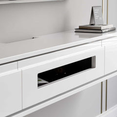 Modern Floating TV Stand With Drawers And Cable Management