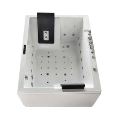 Modern Freestanding Acrylic Back To Wall Bathtub with Chromatherapy