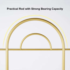 Modern Freestanding Double Arch Coat Rack with Faux Marble Base