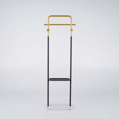 Modern Freestanding Garment Rack with Shelf and Marble Base