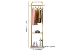 Modern Freestanding Garment Rack with Shelf and Marble Base Dimensions