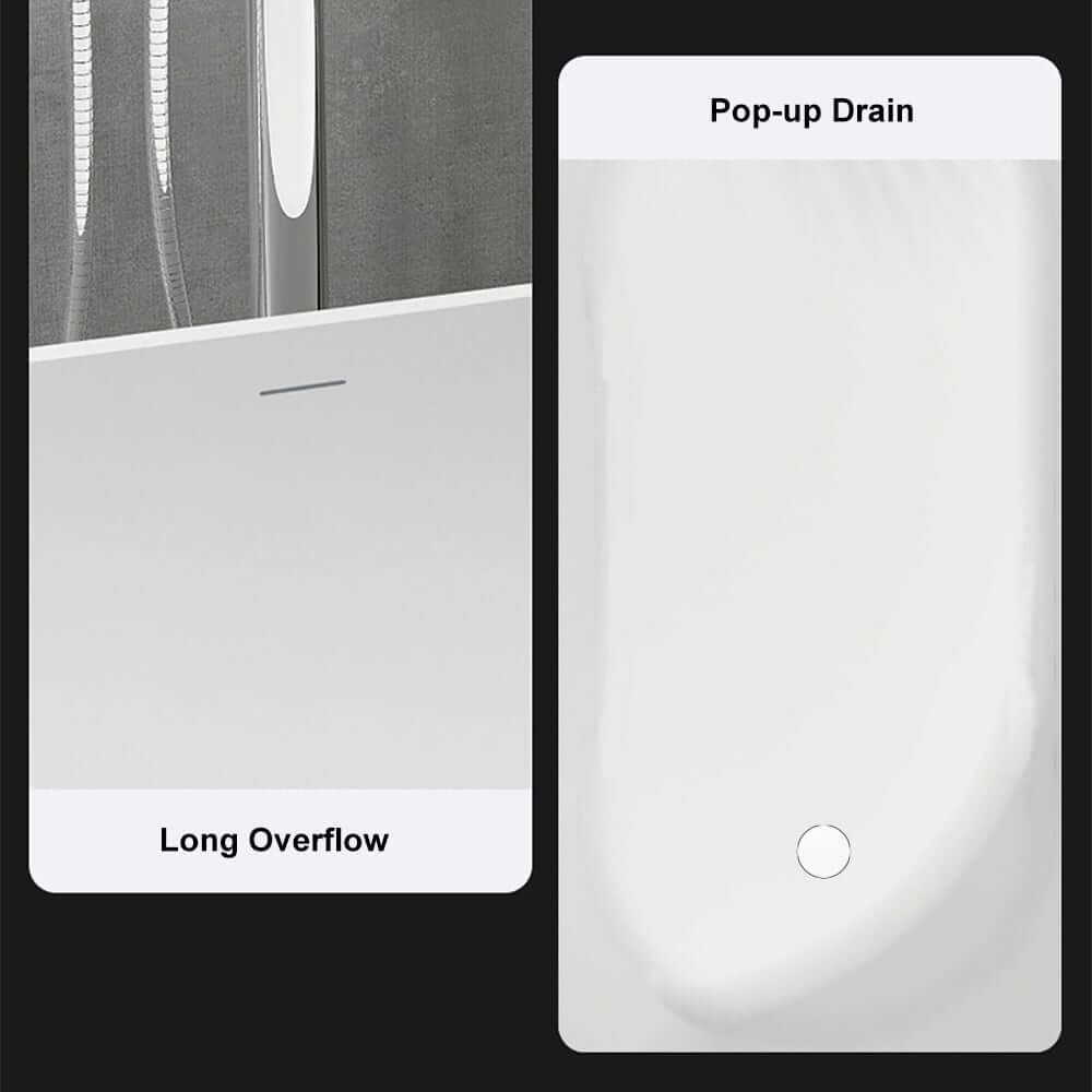 Modern Freestanding Single Slipper Bathtub with Integrated Seat