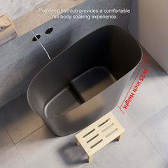 Modern Freestanding Single Slipper Bathtub with Integrated Seat