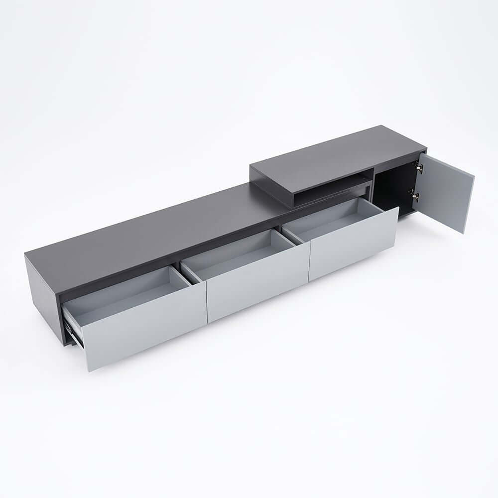 Modern Freestanding TV Stand For 80"+ TVs, Engineered Wood