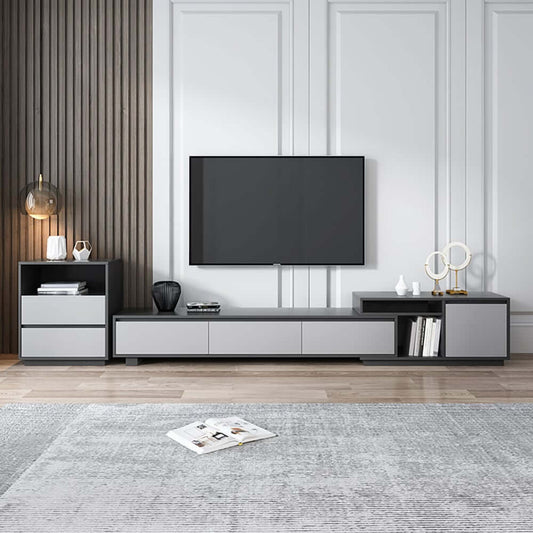 Modern Freestanding TV Stand For 80"+ TVs, Engineered Wood