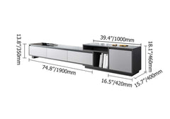 Modern Freestanding TV Stand For 80"+ TVs, Engineered Wood Dimensions