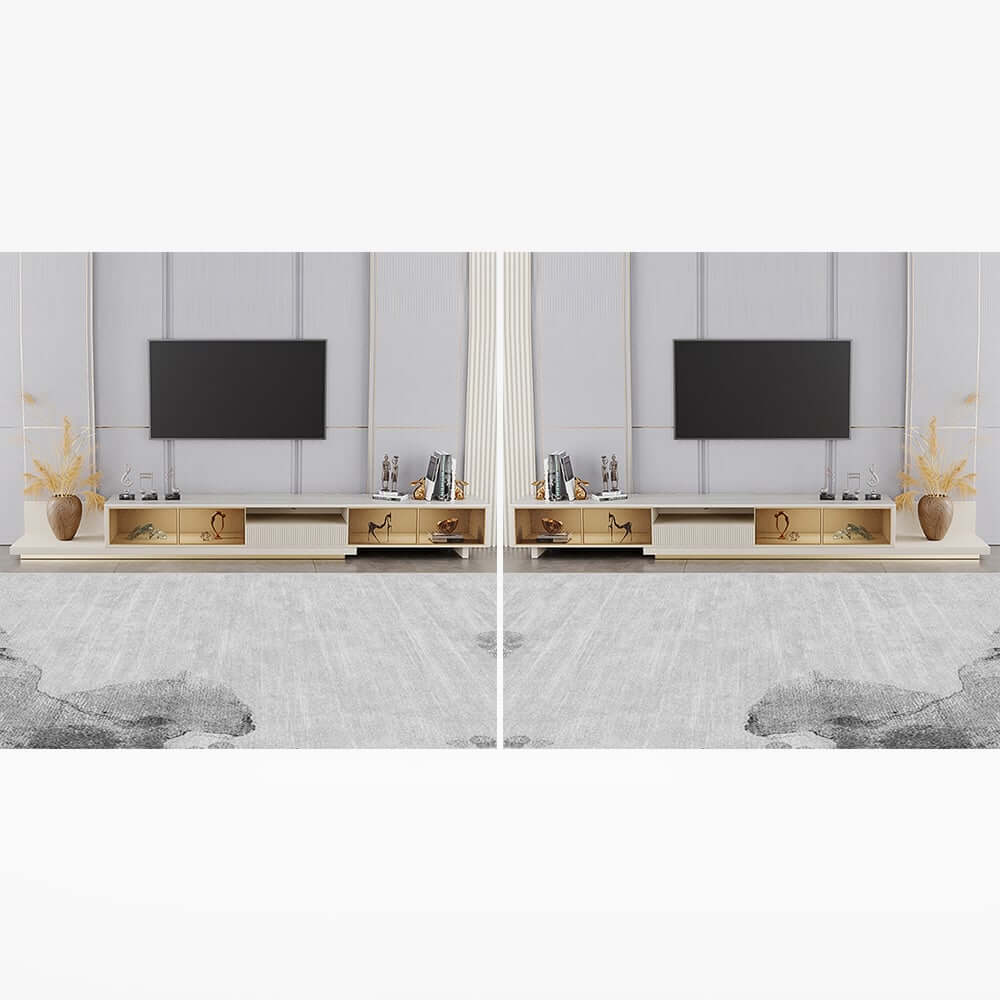 Modern Freestanding TV Stand With LED Lighting