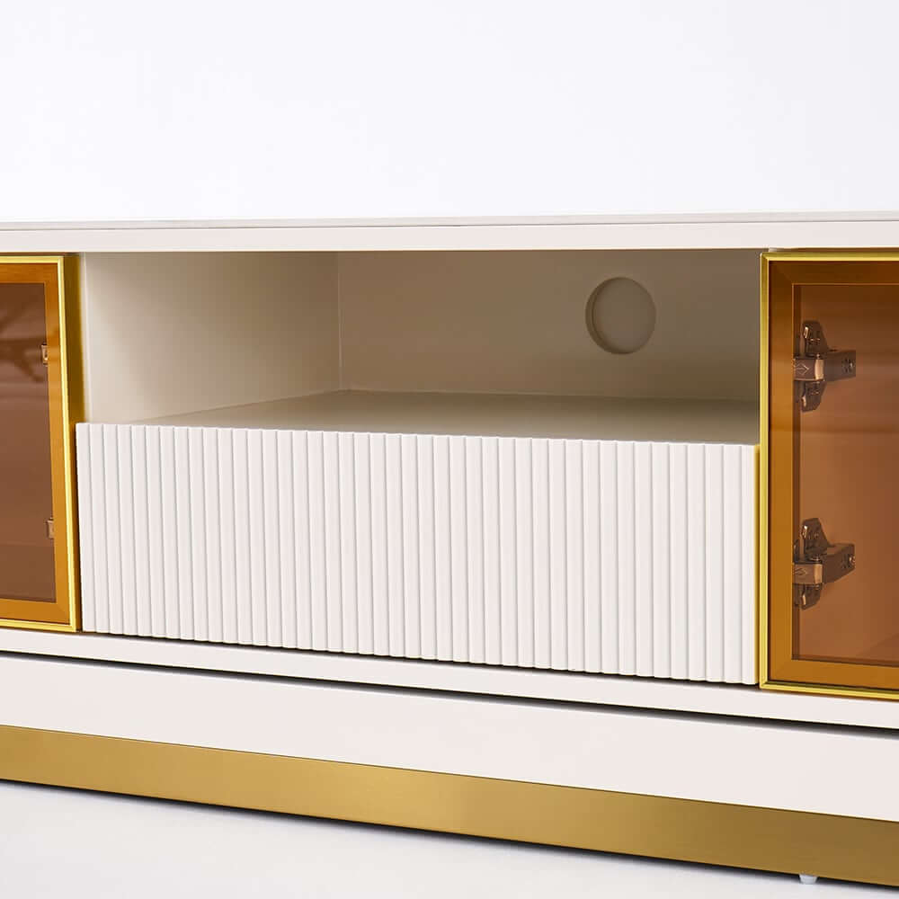 Modern Freestanding TV Stand With LED Lighting