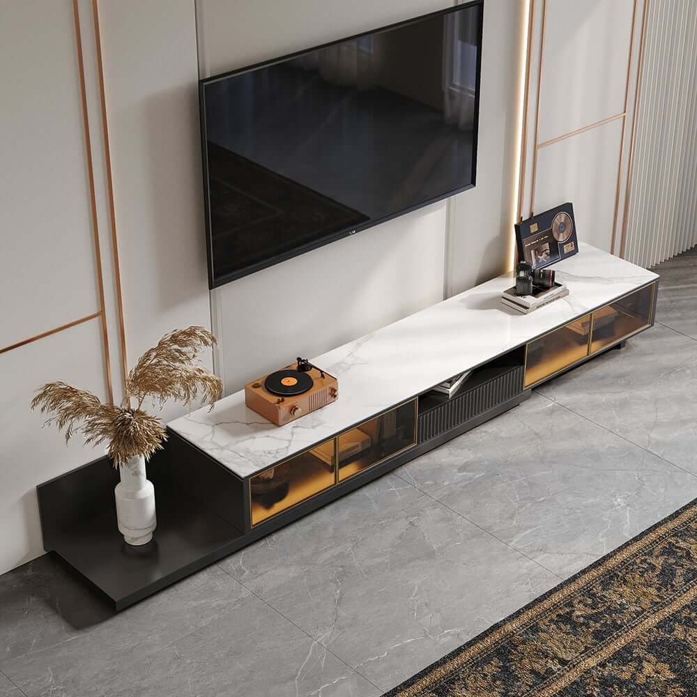 Modern Freestanding TV Stand With LED Lighting