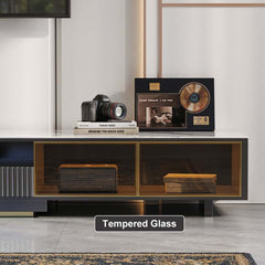 Modern Freestanding TV Stand With LED Lighting