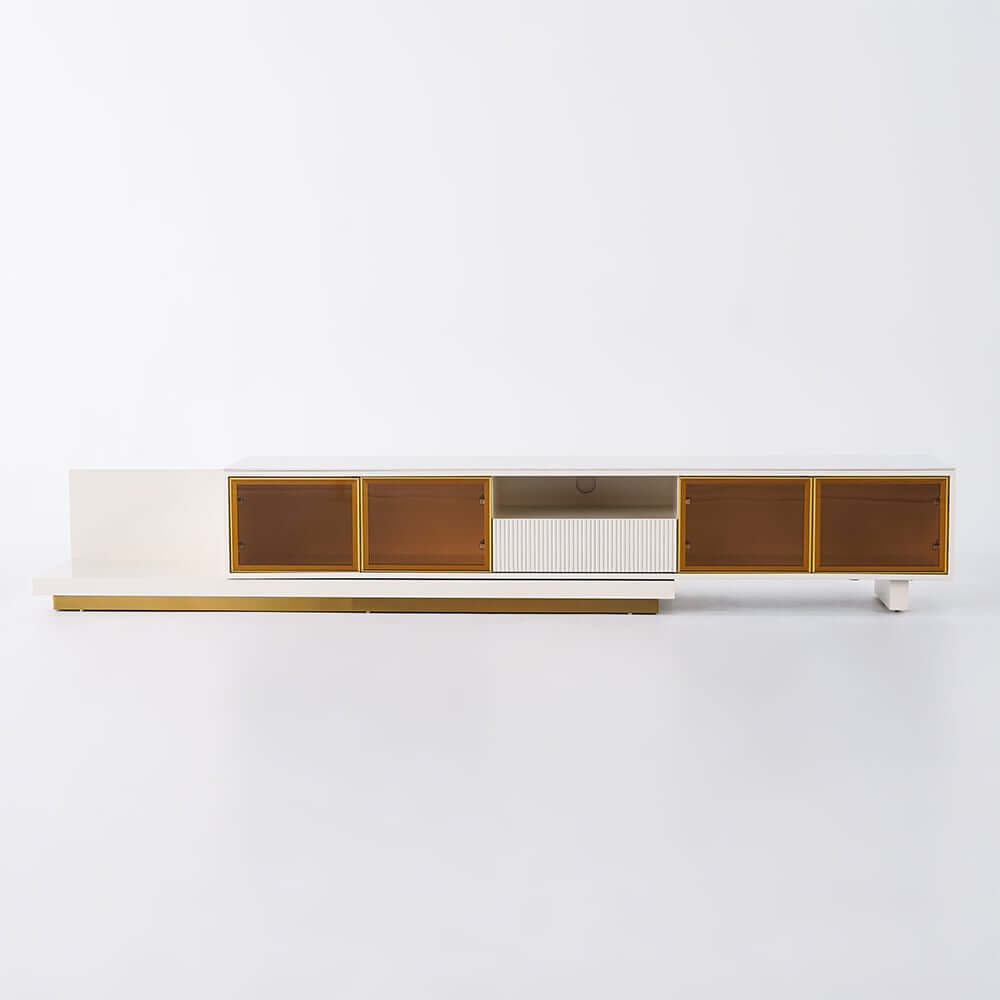 Modern Freestanding TV Stand With LED Lighting
