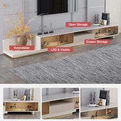 Modern Freestanding TV Stand With LED Lighting