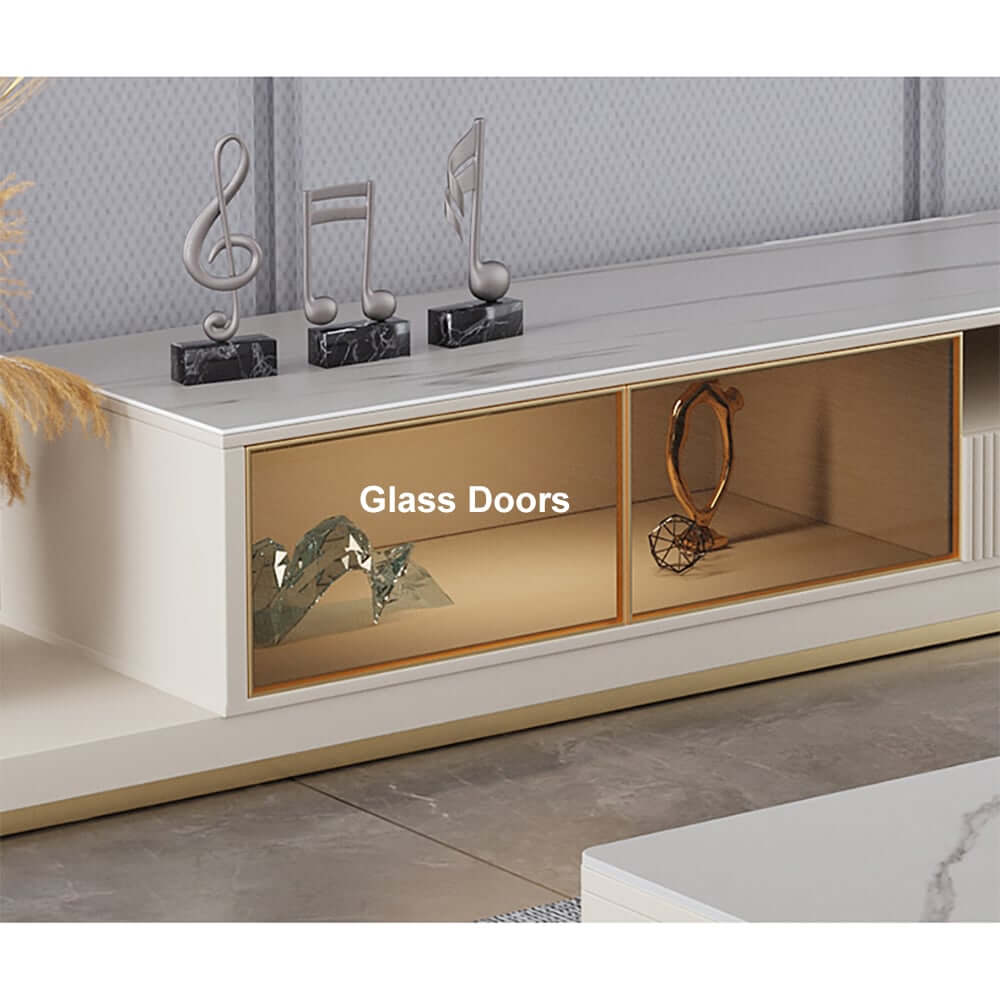 Modern Freestanding TV Stand With LED Lighting