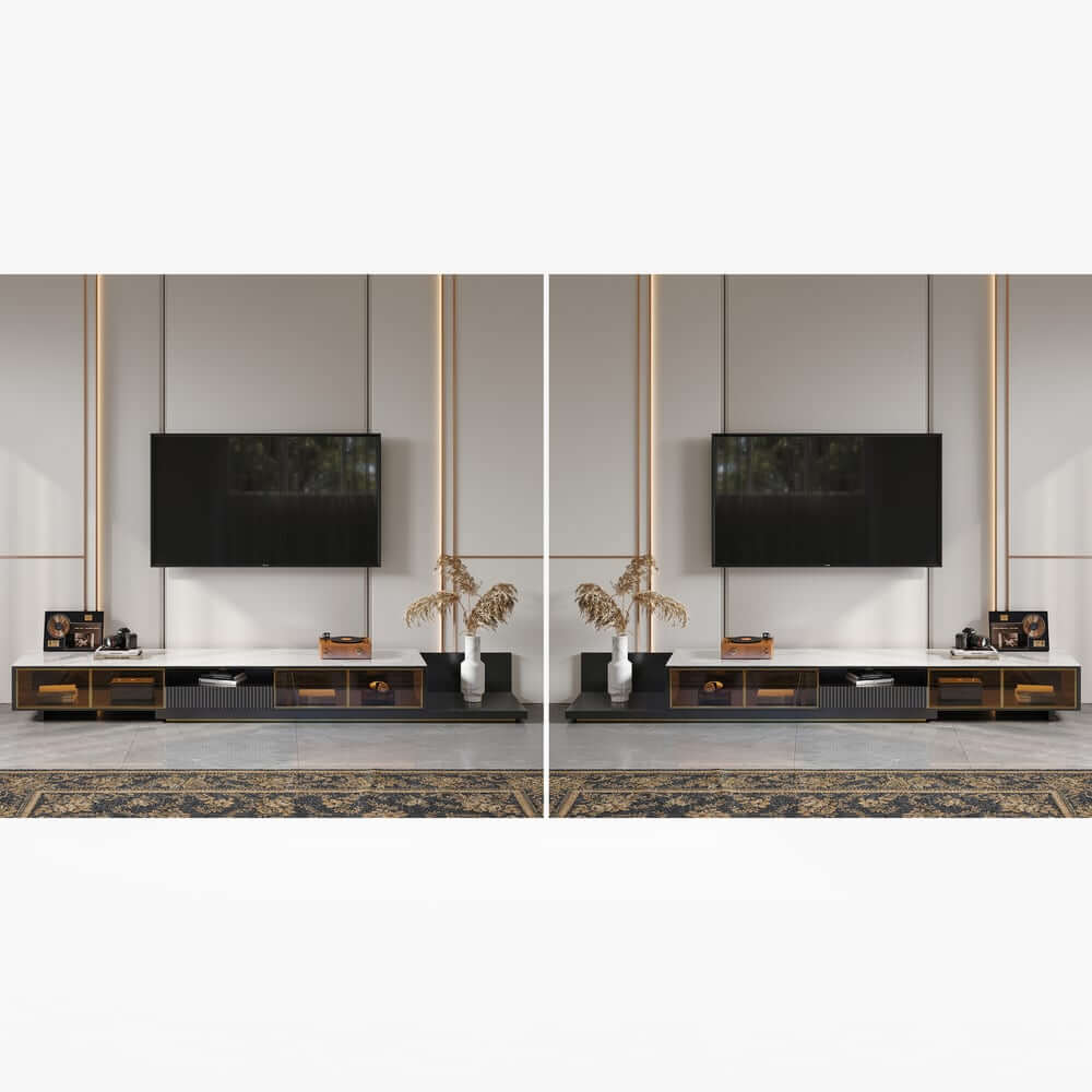 Modern Freestanding TV Stand With LED Lighting