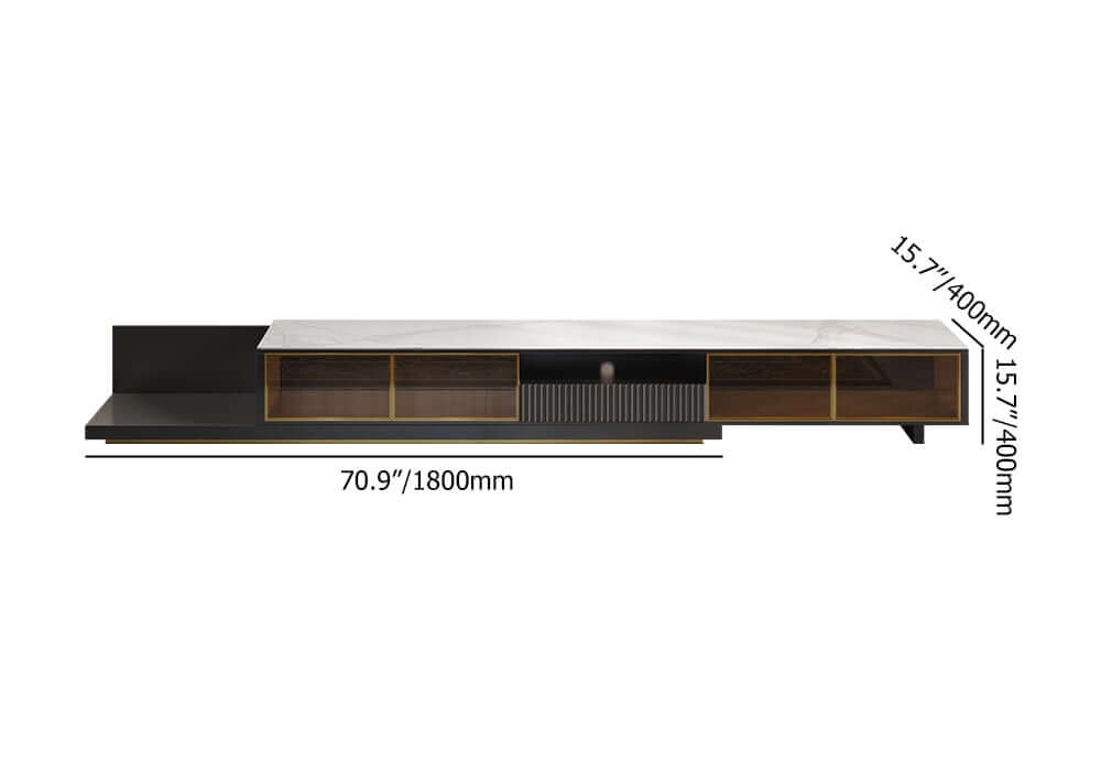 Modern Freestanding TV Stand With LED Lighting Dimensions