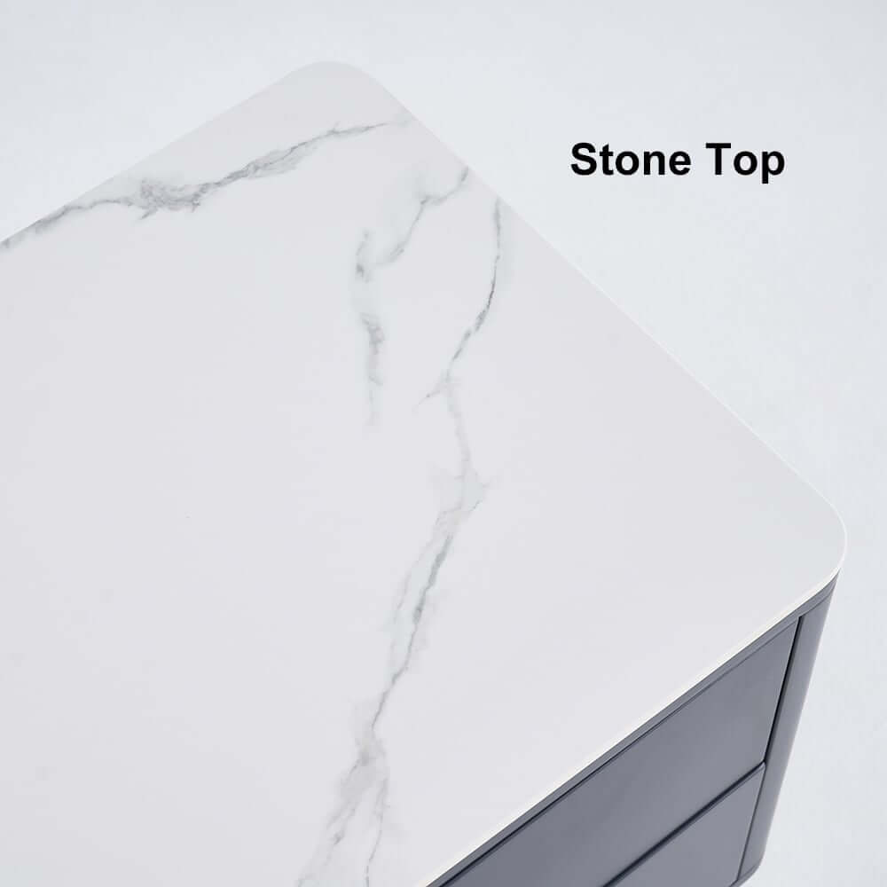 Modern Freestanding TV Stand With Sintered Stone Top