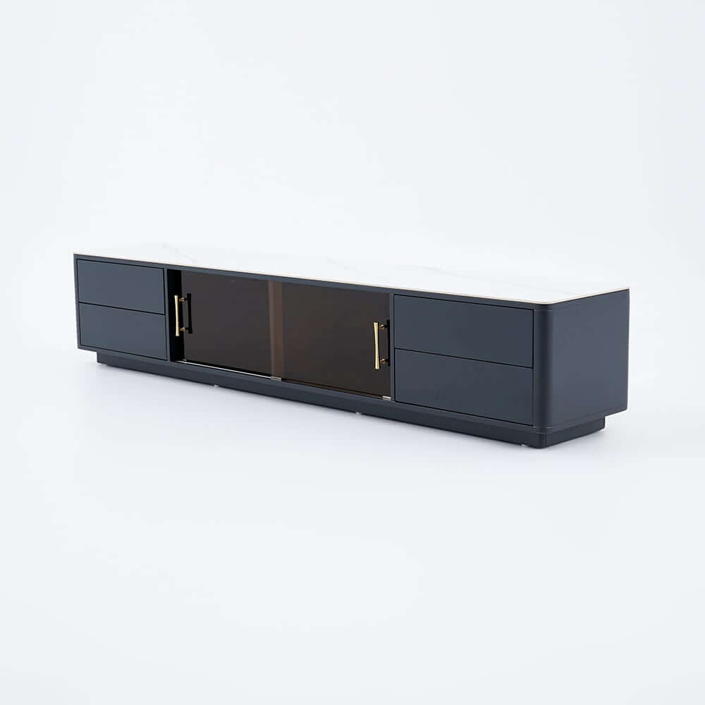Modern Freestanding TV Stand With Sintered Stone Top