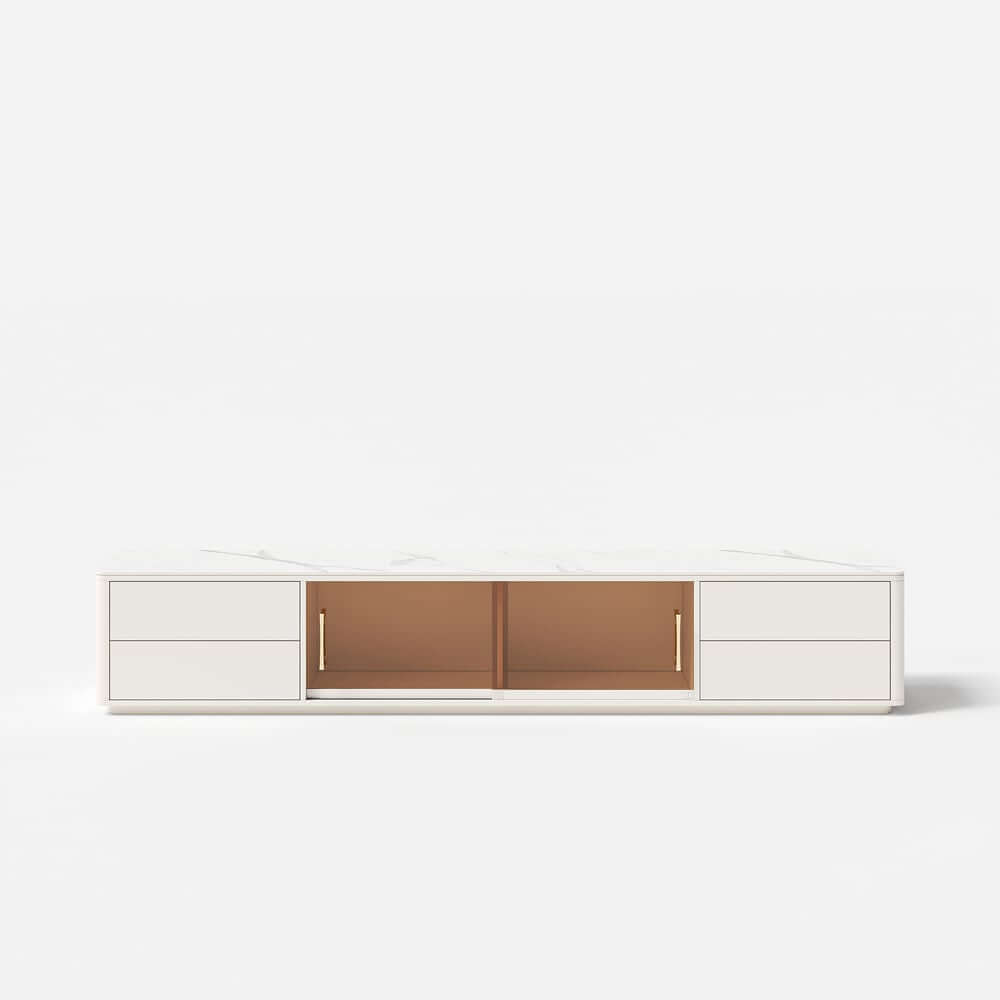 Modern Freestanding TV Stand With Sintered Stone Top