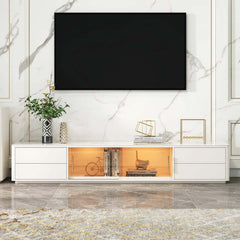 Modern Freestanding TV Stand With Sintered Stone Top