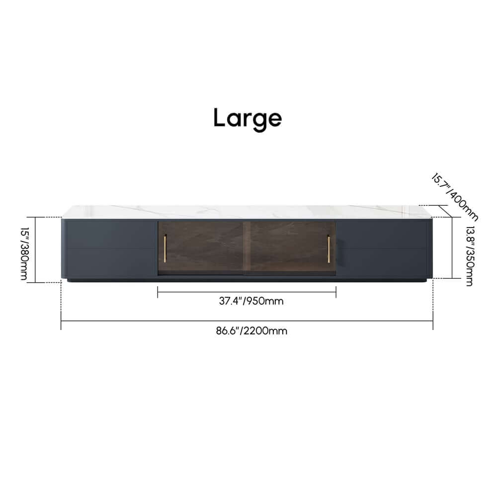Modern Freestanding TV Stand With Sintered Stone Top Dimensions