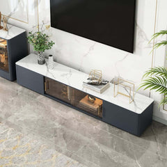Modern Freestanding TV Stand With Sintered Stone Top Main Product Image