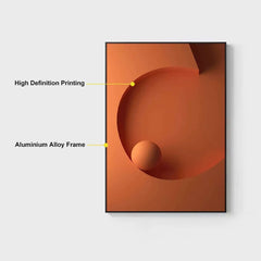 Modern Geometric Canvas Wall Art Set with Frame – Blue & Orange