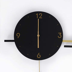 Modern Geometric Metal Wall Clock with Silent Quartz Movement