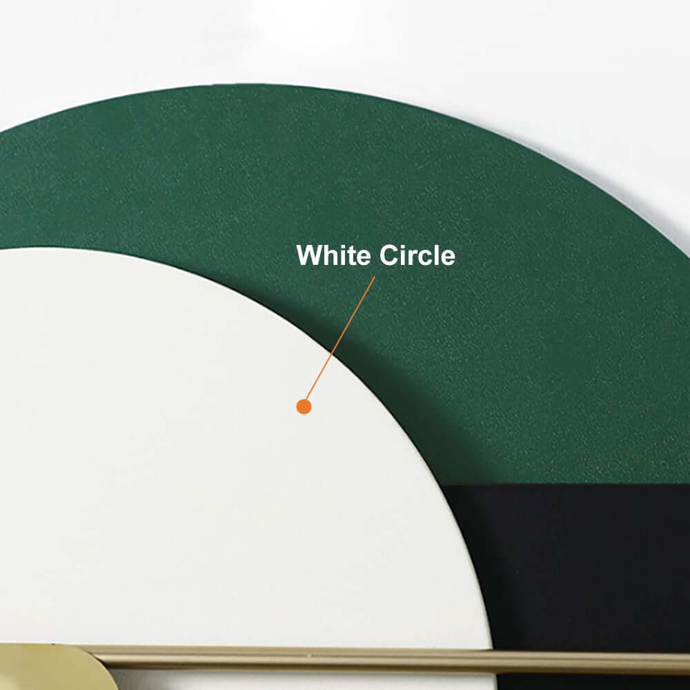 Modern Geometric Wall Art with Faux Leather and Metal Accents