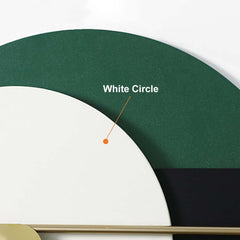 Modern Geometric Wall Art with Faux Leather and Metal Accents