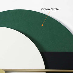 Modern Geometric Wall Art with Faux Leather and Metal Accents